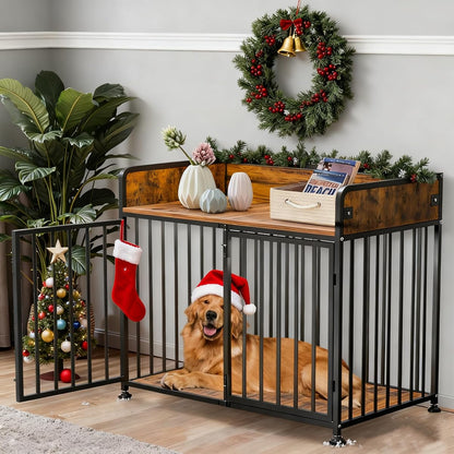 Furniture Style Dog Crate, Large Dog Kennel Indoor