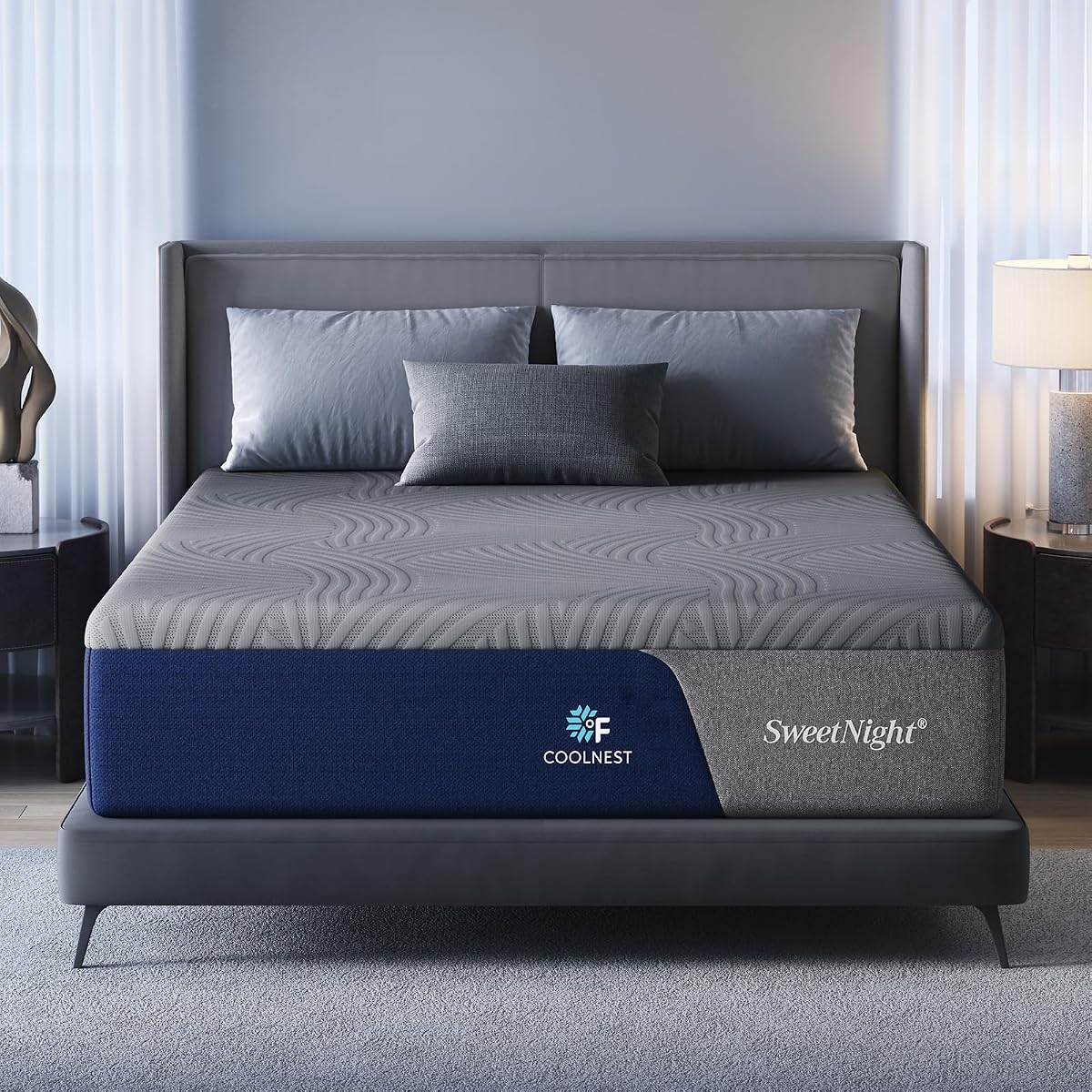 CoolNest Queen Mattress, 14 Inch Cooling Memory Foam Mattress