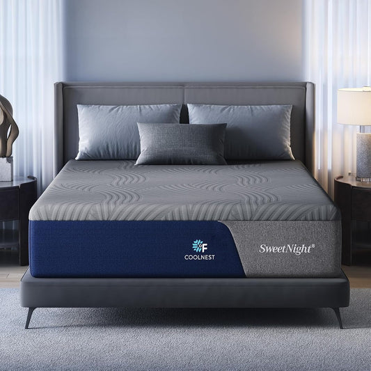 CoolNest Queen Mattress, 14 Inch Cooling Memory Foam Mattress