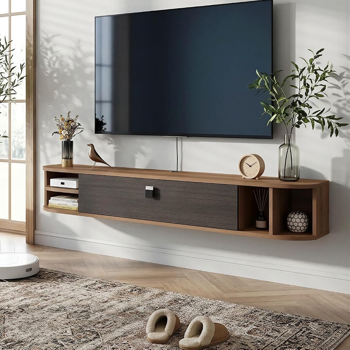 Floating TV Shelf, 63''Modern Floating TV Console
