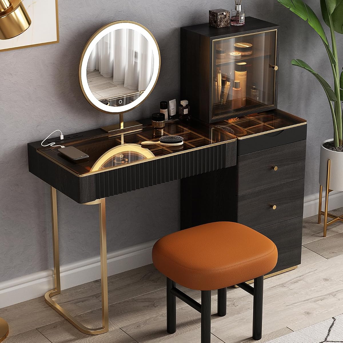 Premium Makeup Vanity Table, Storage Dressing Table, Vanity Desk