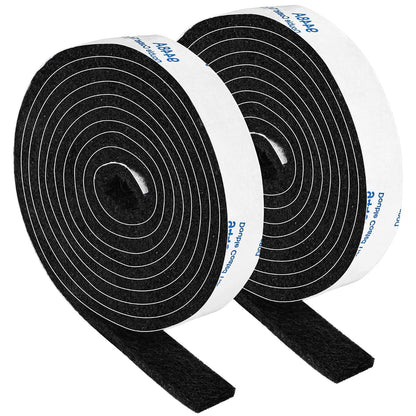 Felt Strips with Adhesive Backing, Felt Tape with Adhesive Backing, Felt Furniture Strips 2 Pack Roll 1/2x 60 Inches Black, Felt Strips for Furniture