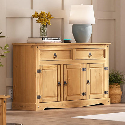 Solid Wood Storage Cabinet 51.9" W, 16.9" D, 31.7" H