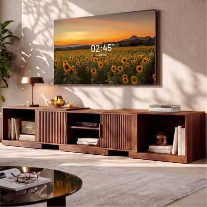 TV Stand for 55-80 Inches TVs, 63"-84.6" Adjustable Length