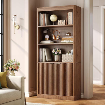 72'' Tall Bookshelf with Doors