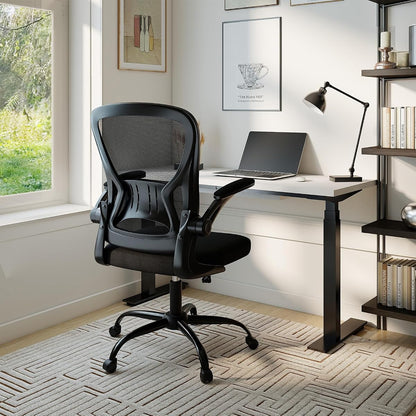 Adjustable Mesh Ergonomic Office Chair with Wheels, Black