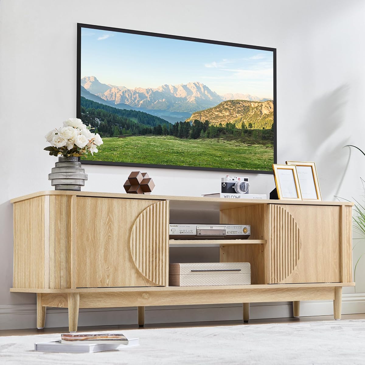 Mid Century Modern TV Stand 60”