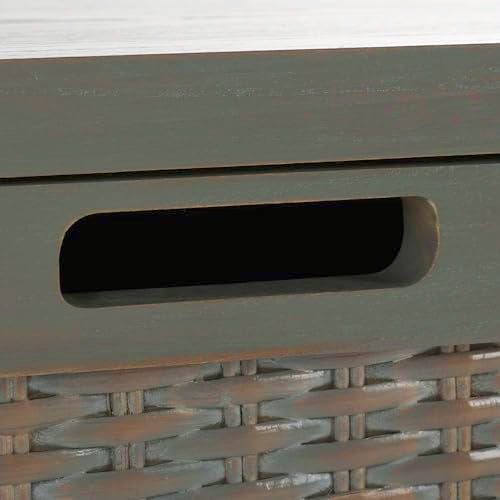 SAFAVIEH Home Collection – Joshua Ash Grey 3-Drawer Console Table with Shelf, view 6