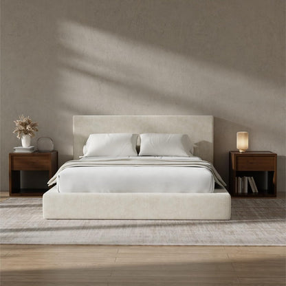 Upholstered Queen Bed Frame with Soft Headboard
