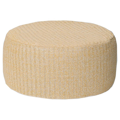 Outdoor Inflatable Ottoman with Air Pump, Fade-Resistant Patio Footrest Stool D21”x H9”, Round Pouf Ottoman with Portable Handle Suitable for Garden, Camping, Bedroom, Living Room