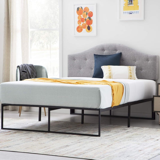 Sturdy Steel Platform Bed With Storage Base