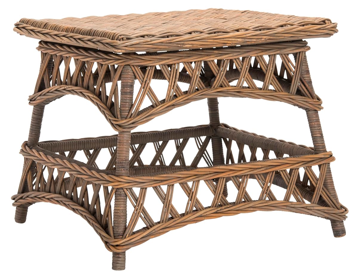 SAFAVIEH Home Collection Sora Natural Wicker Accent Table