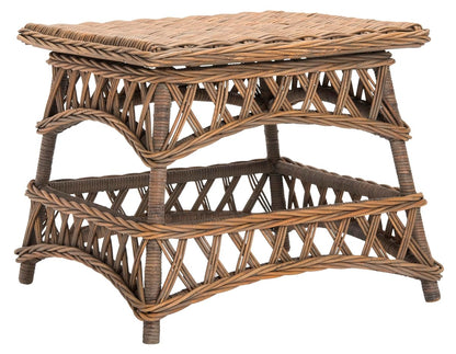 SAFAVIEH Home Collection Sora Natural Wicker Accent Table