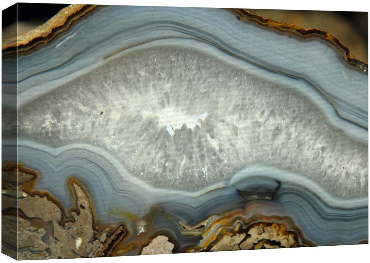 Abstract Agate Slice Pattern Gallery - Canvas Art Wall Art - 24"x36"
