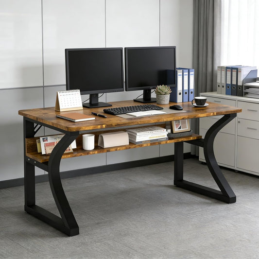 Oraspala Computer Desk 47 Inch Large Comouter Desk Home Office Desks