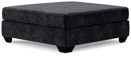 Signature Design by Ashley Lavernett Contemporary Square Oversized Accent Ottoman, Dark Gray