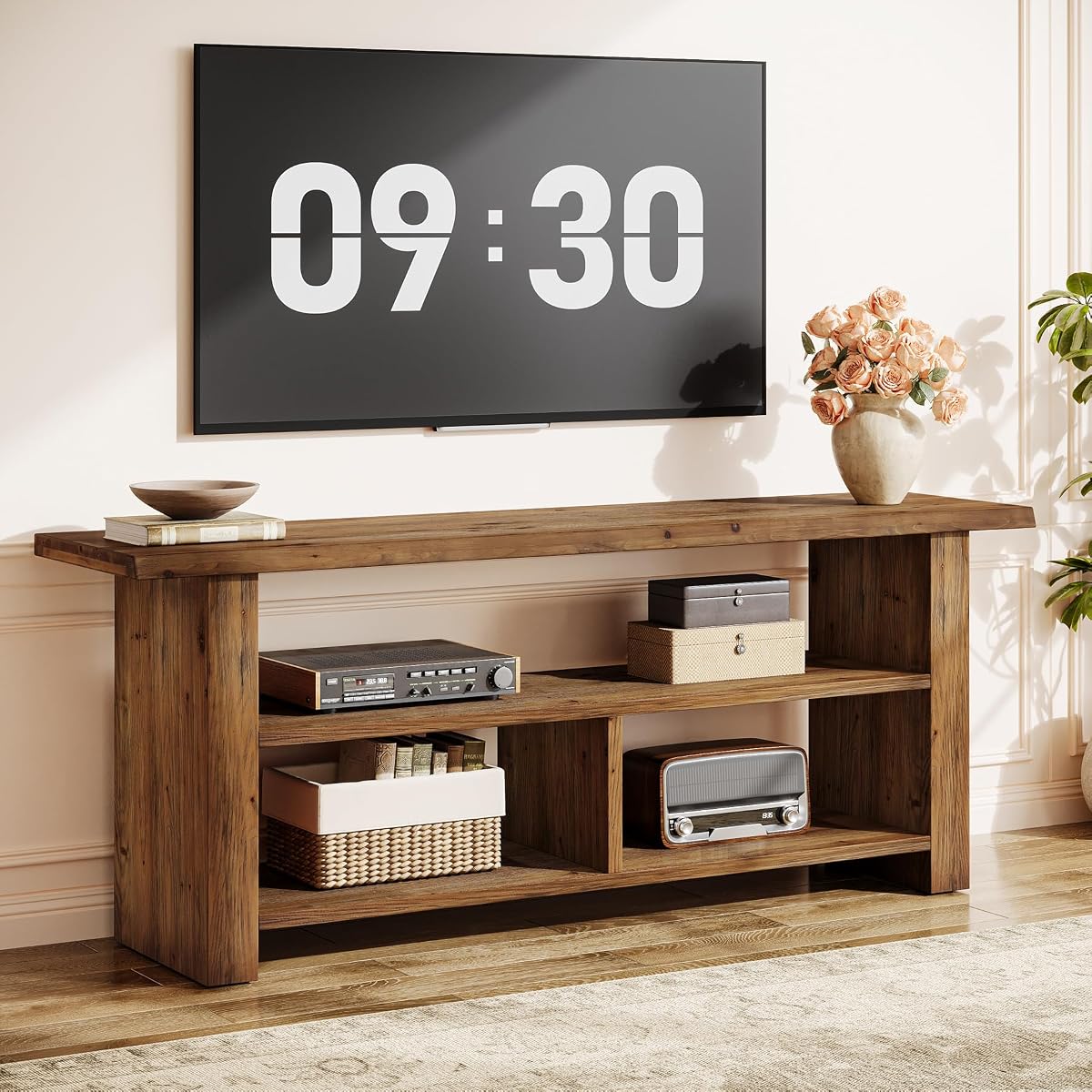 Solid Wood TV Stand for TVs up to 75 Inch