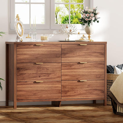Dresser for Bedroom with 6 Drawers, 47.2" Modern Chest of Drawers