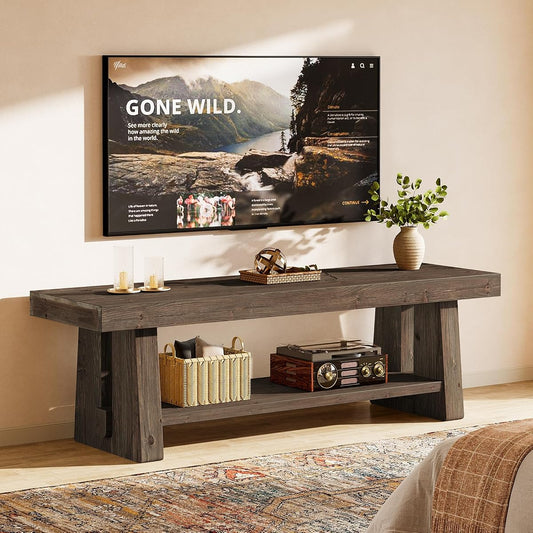63-Inch Solid Wood TV Stand