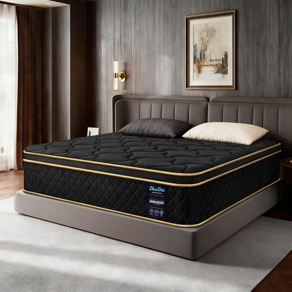 Queen Mattress 12 Inch Medium Firm Hybrid Mattress Queen Size Memory Foam