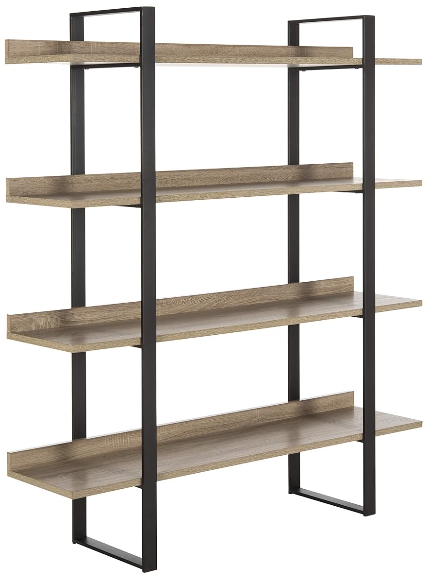 Safavieh Home Collection Melissa Retro Mid Century 4 Tier Etagere, Oak and Black, Large