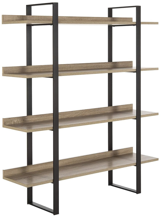 Safavieh Home Collection Melissa Retro Mid Century 4 Tier Etagere, Oak and Black, Large