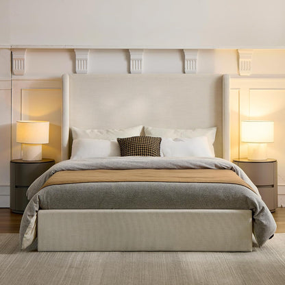 Queen Size Upholstered Platform Bed Frame