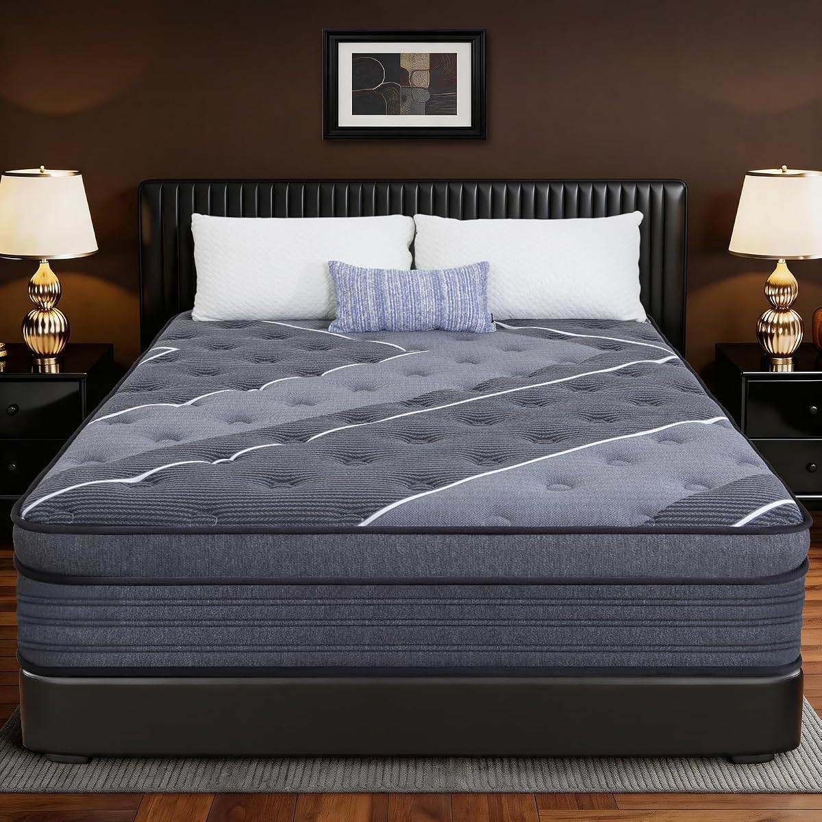 Full Mattress 12 Inch, Hotel Style Luxury Hybrid Mattress in a Box