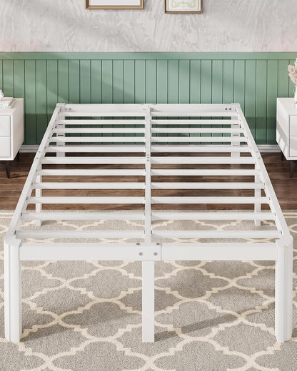 Full Metal Bed Frame, 14 Inch Tall, 12 in Storage, Rounded Legs