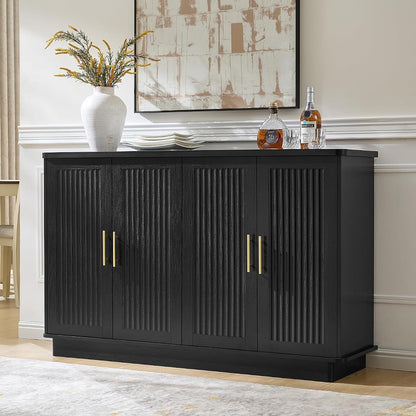 Modern Sideboard Buffet Cabinet with Storage, Black