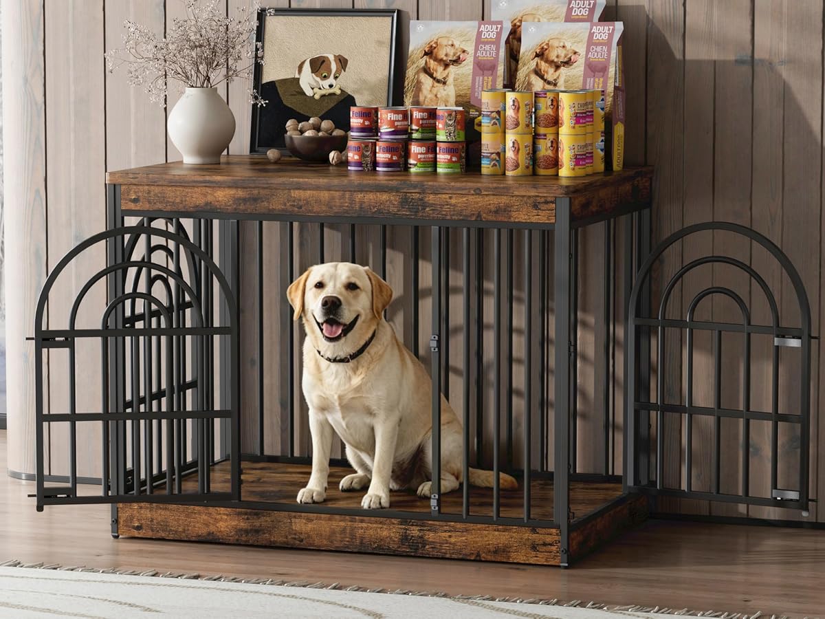 39" Wooden Dog Crate Furniture for Small Medium Large Dogs