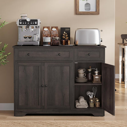 VASAGLE Buffet Cabinet, Sideboard, 3 Doors, 42.1 x 15.8 x 31.8 Inches