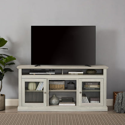 Farmhouse TV Stand for 65 Inch TV, Wide Entertainment Center Gray