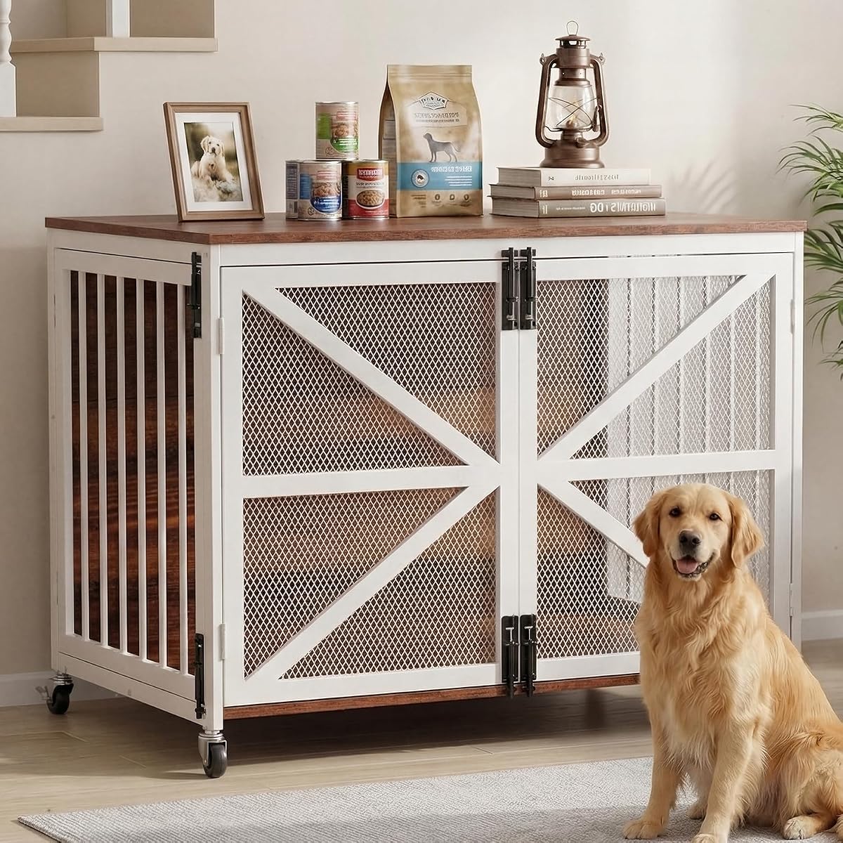 39" Dog Crate Furniture for Small Medium Breed