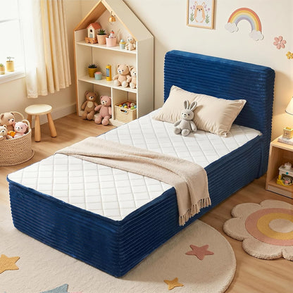 Boneless Bed Frame with Mattress Twin Size