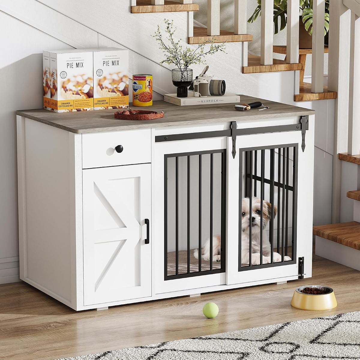 44" Dog Crate Furniture, Dog Kennel (44" Left Facing Door)