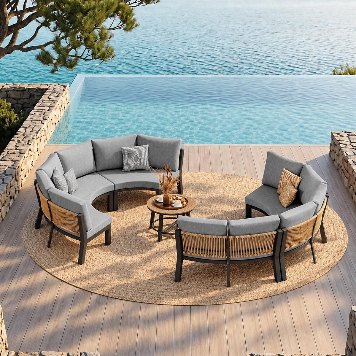 Luxury Patio Furniture Set for 10 People