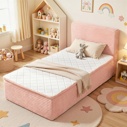 Boneless Bed Frame with Mattress Twin Size