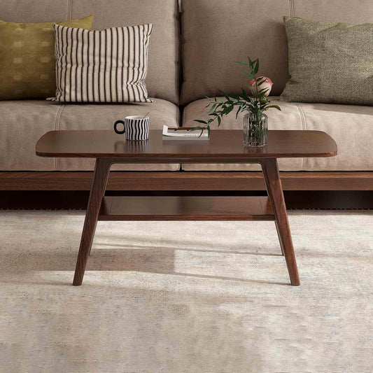 100% Solid Wood Coffee Table for Living Room