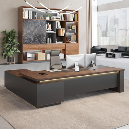 71" Reversible L-Shaped Executive Desk for Manager's Office