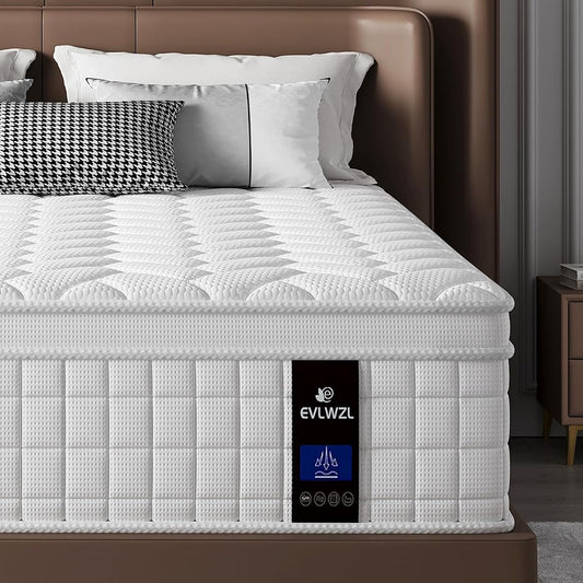 Twin Mattress, 14 Inch Twin Size Mattress in a Box with Memory Foam Hybrid