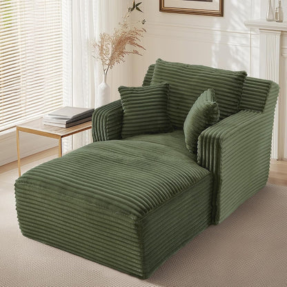 65.4" Chaise Lounge Chair Indoor, Oversized Boneless Couch
