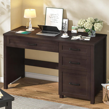 Farmhouse 47" Executive Desk with 4 Drawers