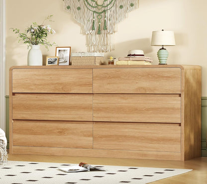 55" Dresser for Bedroom with 6 Drawers