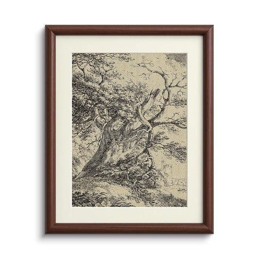 Brown Framed Oak Tree Wall Art