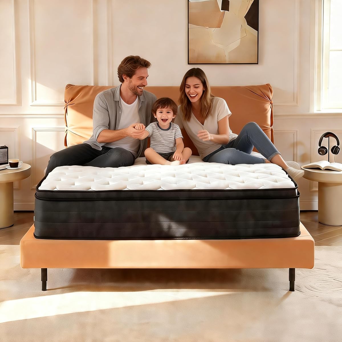 14 Inch Queen Size Hybrid Mattress - Cooling Gel Memory Foam Mattresses in a Box for Back Pain Relief | Breathable & Soft Sleep | Independent Pocket Spring with Strong Edge Support | CertiPUR-US