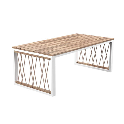 SEI Outdoor Patio Furniture - Wallmond Outdoor Cocktail Table - Transitional Design Natural Solid Wood - Ideal for Patio, Backyard (OD1140700)