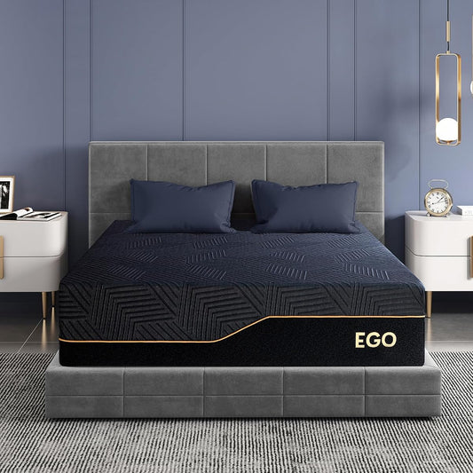 EGOHOME Queen 14 inch Memory Foam Mattress for Back Pain Relief Medium Firm