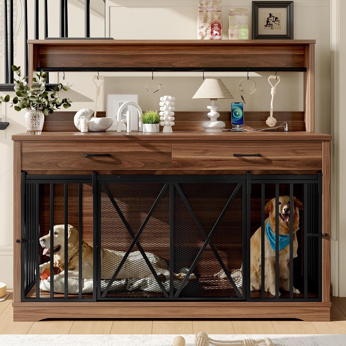 55.1" Furniture Dog Crate Large Dog