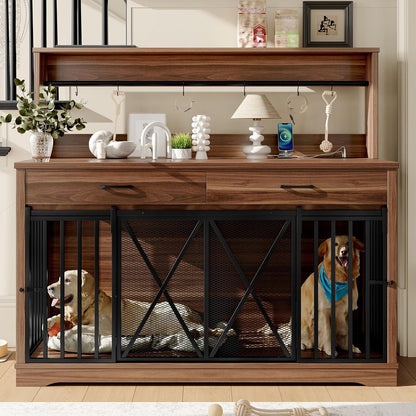 55.1" Furniture Dog Crate Large Dog